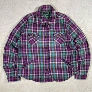 Purple Woolrich Bitton Up Shirt
